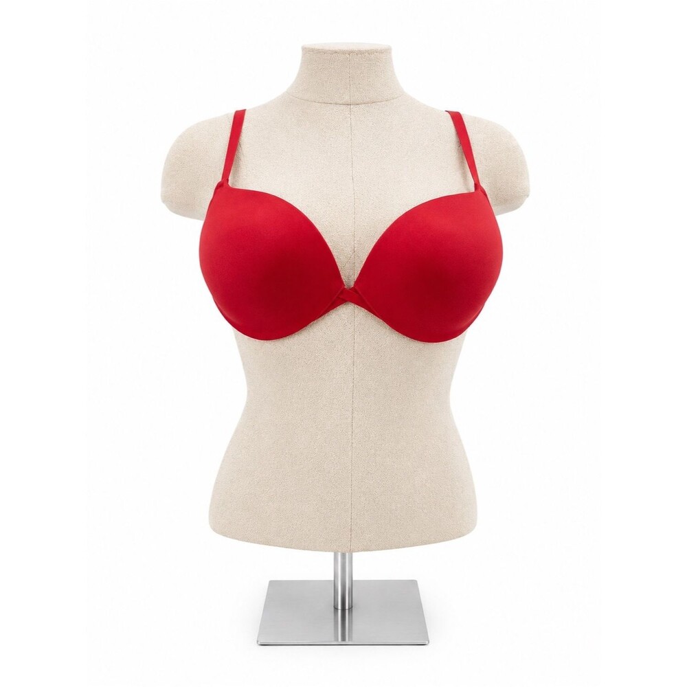 Maidenform Bright Red Pushup Bra Size 36B Lace DM9900 Love The Lift
